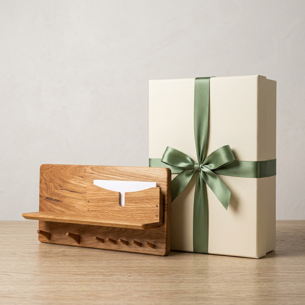 Gift packaging concept only; box ribbon and props not confirmed as included