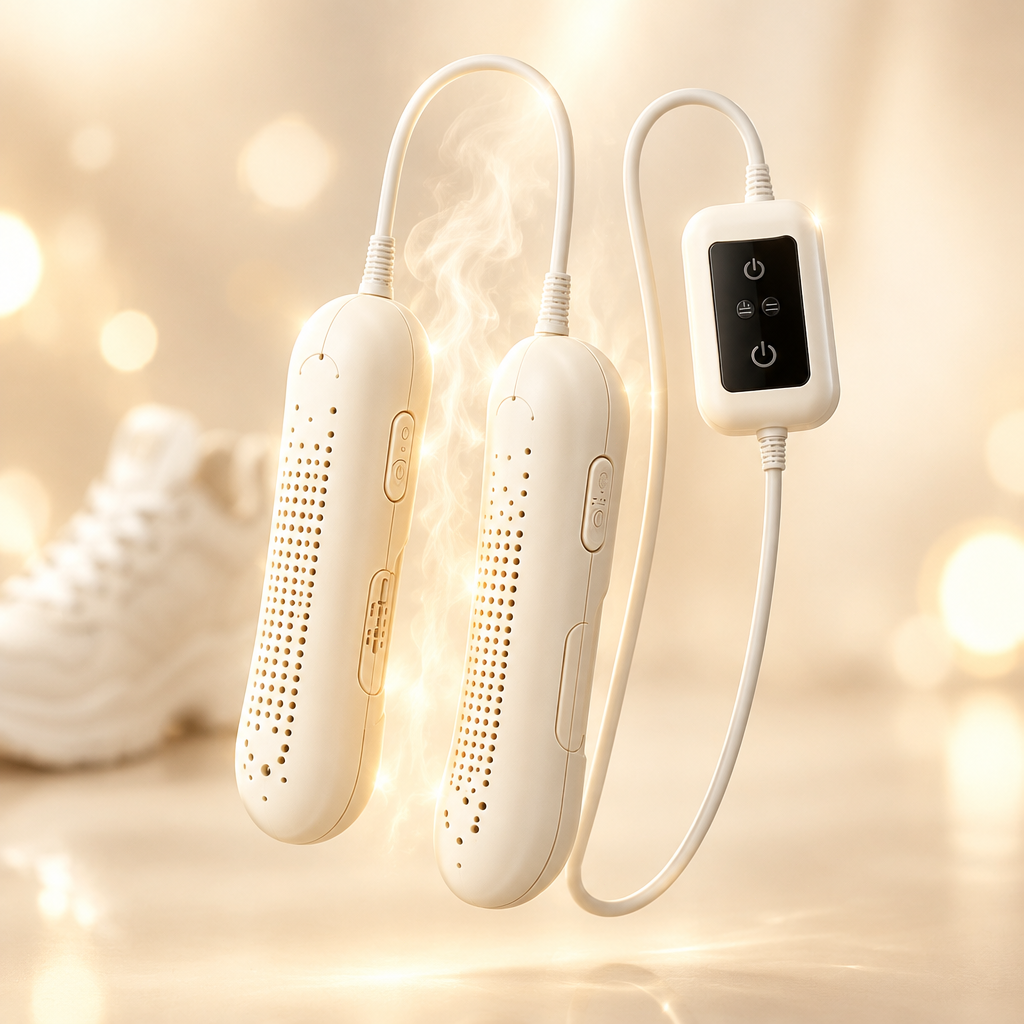 Dryvo Smart Electric Shoe Dryer with Dual Constant-Temperature Heating Pillars, Touch Control Panel & Auto Shut-Off — Fast Drying, Deep Odor Elimination & Gentle Material-Safe Care for Sneakers, Boots, Leather Shoes, Rain Boots & Every Pair You Love