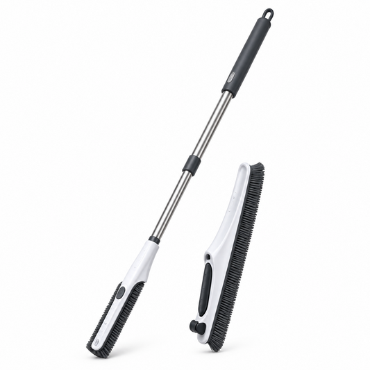 Reachex 2-in-1 Telescopic Gap Cleaning Brush — Professional Stainless Steel Extendable Handle with Detachable Hard Bristle Head for Deep Cleaning Grout, Window Tracks, Kitchen Stove Gaps & Bathroom Dead Corners