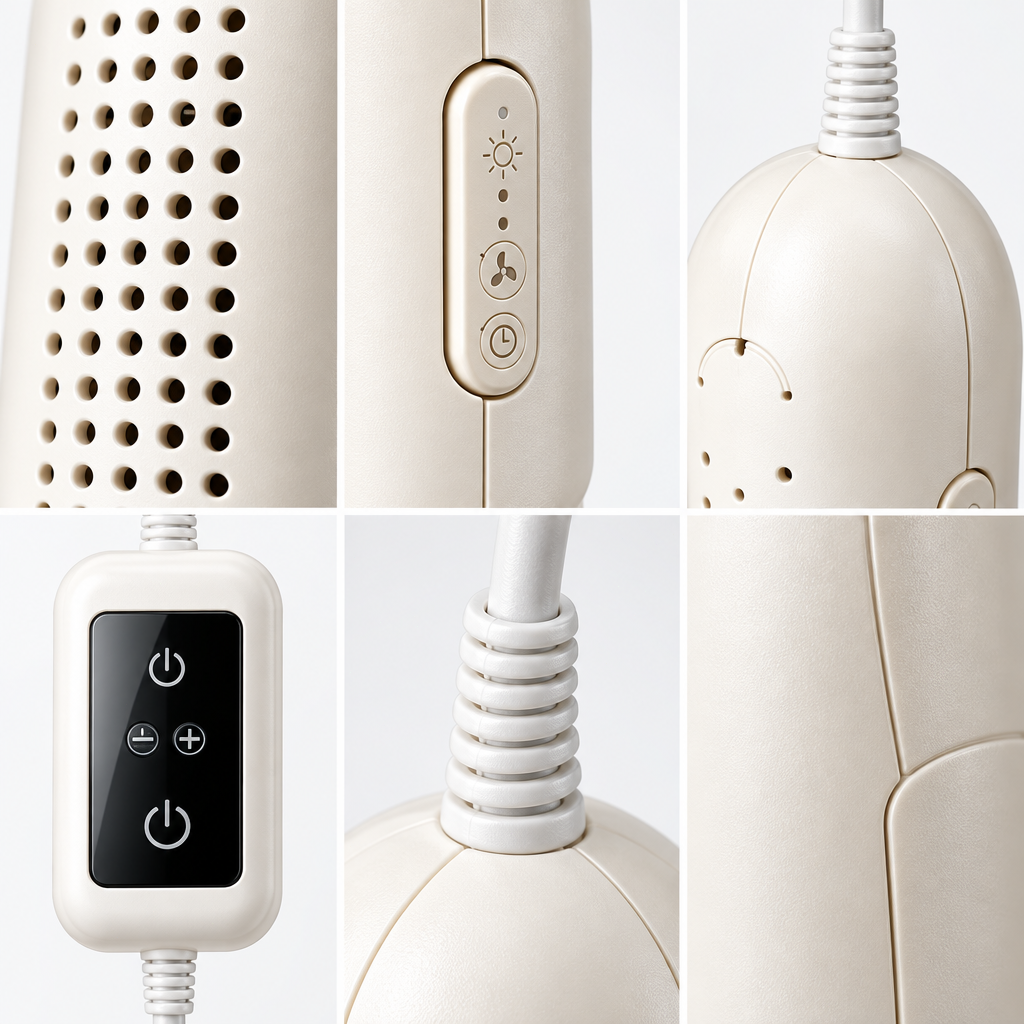 Dryvo Smart Electric Shoe Dryer with Dual Constant-Temperature Heating Pillars, Touch Control Panel & Auto Shut-Off — Fast Drying, Deep Odor Elimination & Gentle Material-Safe Care for Sneakers, Boots, Leather Shoes, Rain Boots & Every Pair You Love