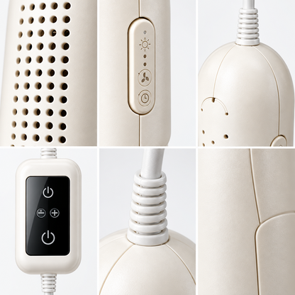 Dryvo Smart Electric Shoe Dryer with Dual Constant-Temperature Heating Pillars, Touch Control Panel & Auto Shut-Off — Fast Drying, Deep Odor Elimination & Gentle Material-Safe Care for Sneakers, Boots, Leather Shoes, Rain Boots & Every Pair You Love