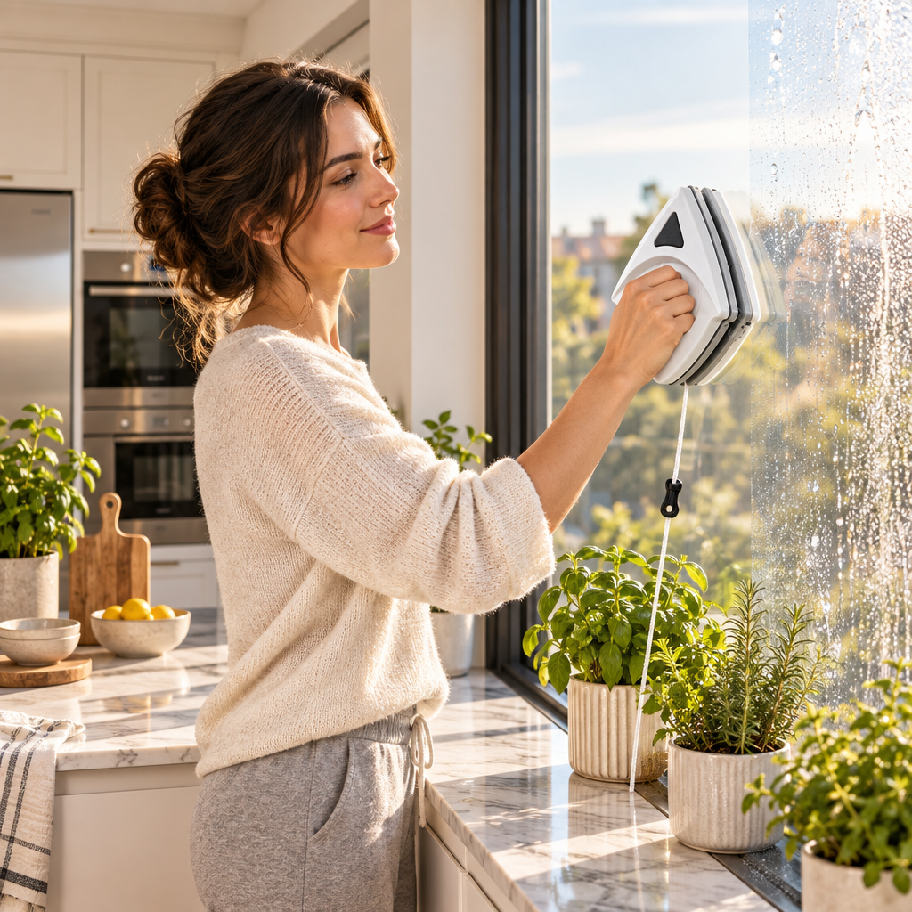 Clario Magnetic Double-Sided Window Cleaner — Streak-Free Glass on Every Floor, Every Time, Without Stepping Outside