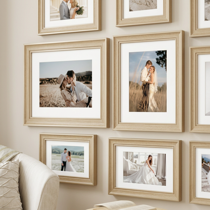 Detail of portrait and landscape frame composition
