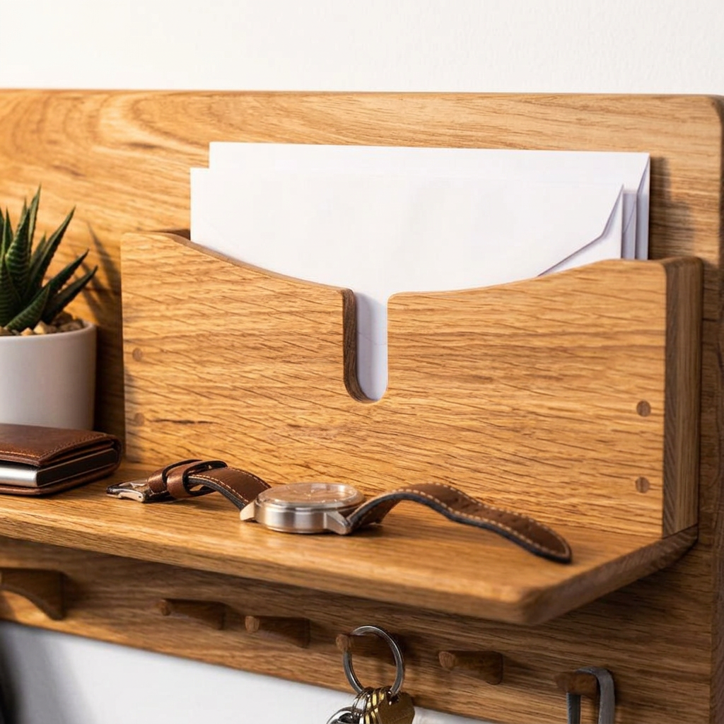 Detail of the mail pocket and rounded front notch