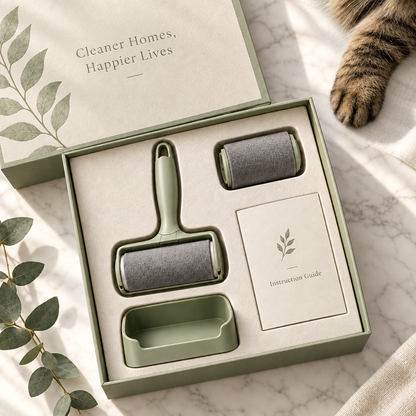 Furless Reusable Pet Hair Roller with Self-Cleaning Dock — Zero Tape, Zero Waste, Infinite Clean for Every Sofa, Sweater & Surface You Share With Your Pet